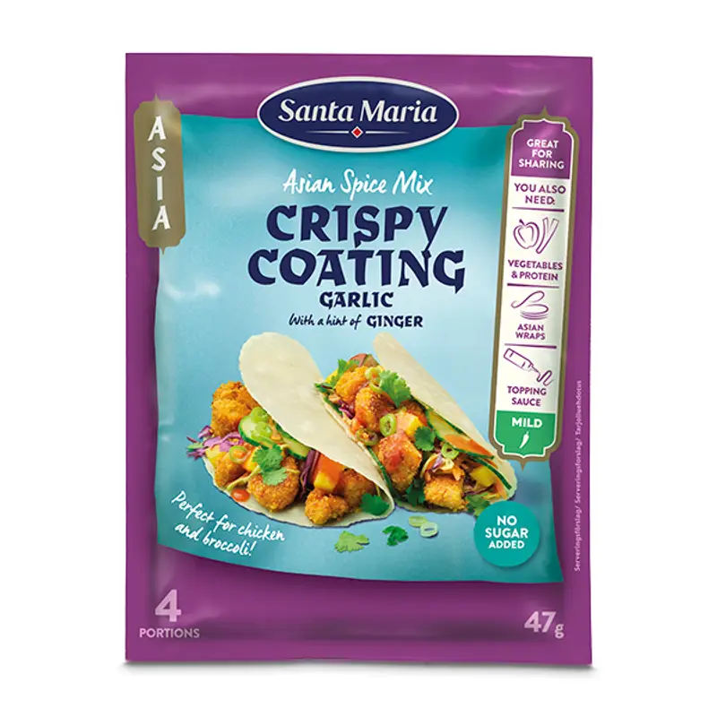 Crispy Coating Garlic Ginger 12 x 47 g från Santa Maria | #102822 | Kryddor