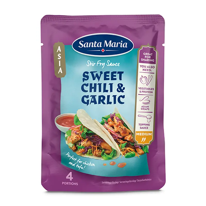 Stir Fry Sauce Sweet Chili & Garlic 12 x 100 g från Santa Maria | #200896 | Sås