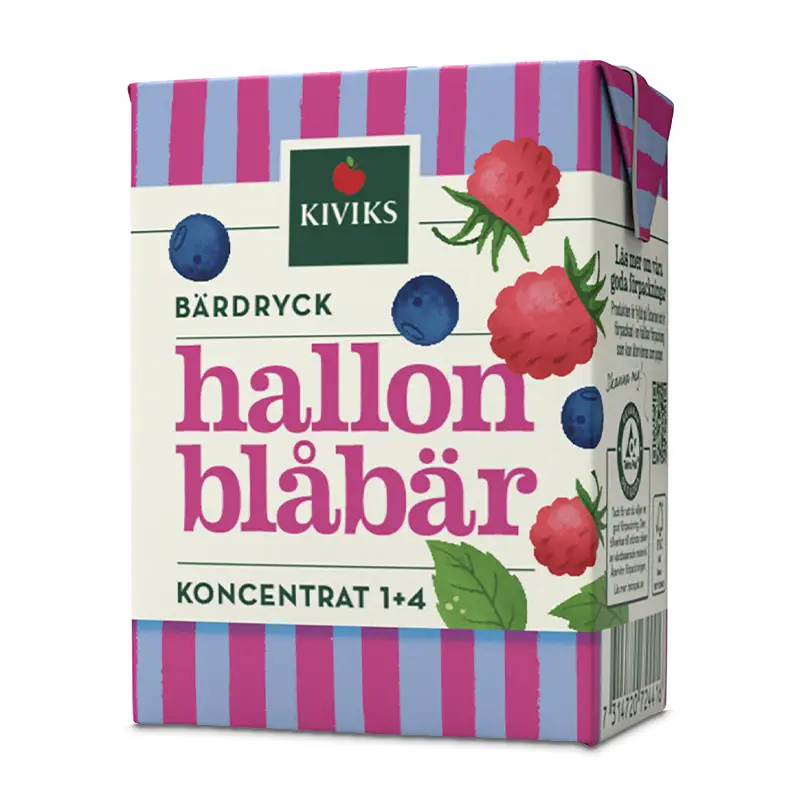 Blåbär/Hallon Koncentrat 27 x 20 cl från Kiviks Musteri | #72441 | Fruktdryck