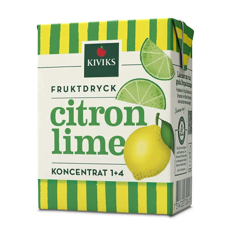 Citron/Lime Koncentrat 27 x 20 cl från Kiviks Musteri | #72041 | Fruktdryck