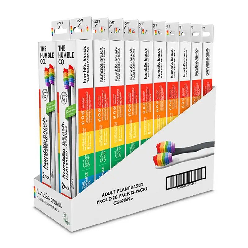 Tandborste Växtbaserad SENSITIVE Proud 20 x 2 st från The Humble Co | #CS89069S | Munvård