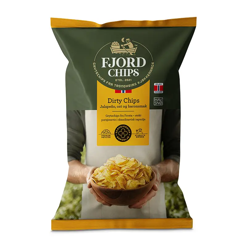 Dirty Chips 10 x 150 g från Fjord Chips | #302073 | Chips
