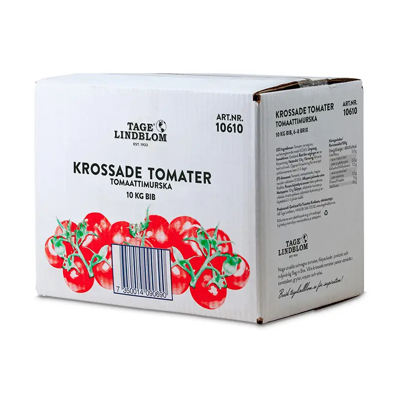 Krossade Tomater 6-7 Brix BIB 10 kg från Tage Lindblom | #10610 | Grönsakskonserv