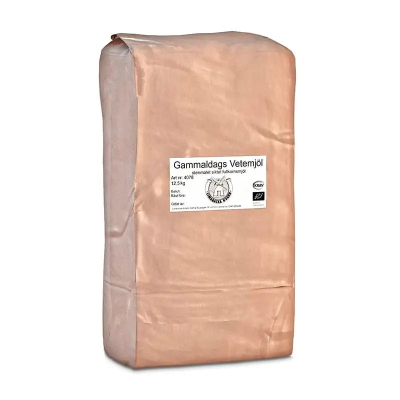 Gammaldags Vetemjöl 1 x 12.5 kg från Limabacka Kvarn | #4078 | Bakprodukter