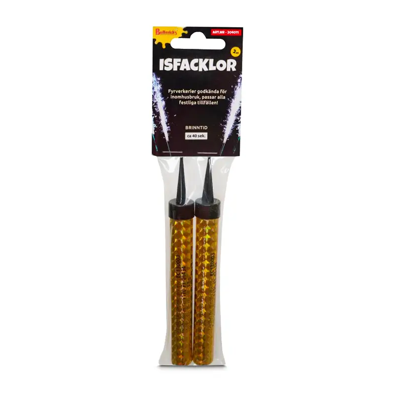 Isfacklor Guld 2-pack 20 x 2 st från Buttericks | #204011 | Fest & Kalas