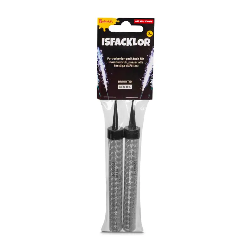 Isfacklor Silver 2-pack 20 x 2 st från Buttericks | #204016 | Fest & Kalas