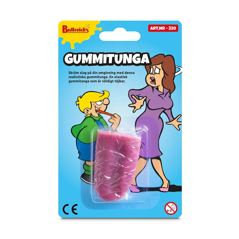 Gummitunga 6 x 1 st från Buttericks | #320 | Leksaker