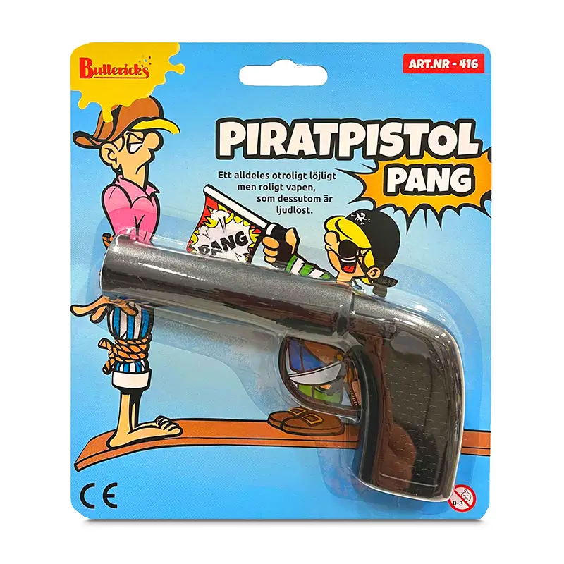 Piratpistol Pang 6 x 1 st från Buttericks | #416 | Leksaker