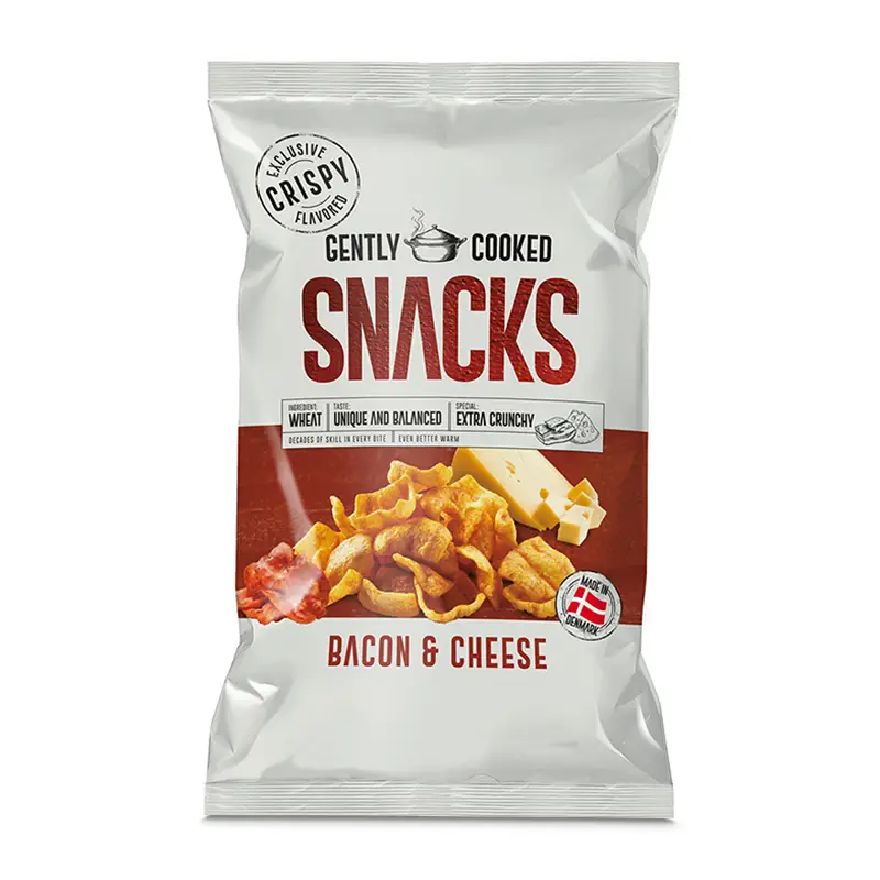 Bacon & Cheese Snacks 12 x 60 g från Crispy | #243001 | Ostbågar & Former