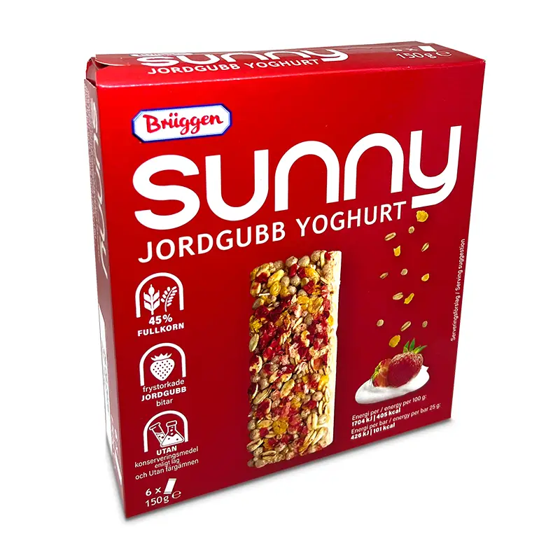 MüsliBars Jordgubb Yoghurt 10 x 180 g från Brüggen | #321911 | Bars