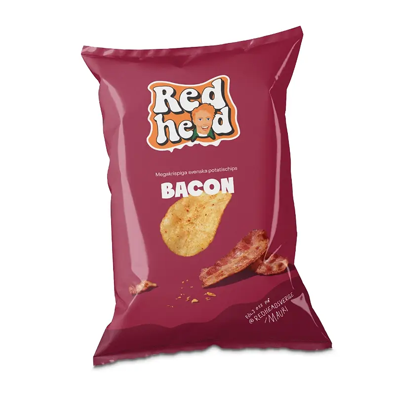 Chips Bacon 12 x 150 g från Redhead | #653 | Chips