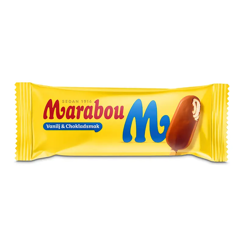 Marabou Glasspinne Vanilj/Choklad 20 x 90 ml från Triumf Glass | #31028163 | Pinnglass