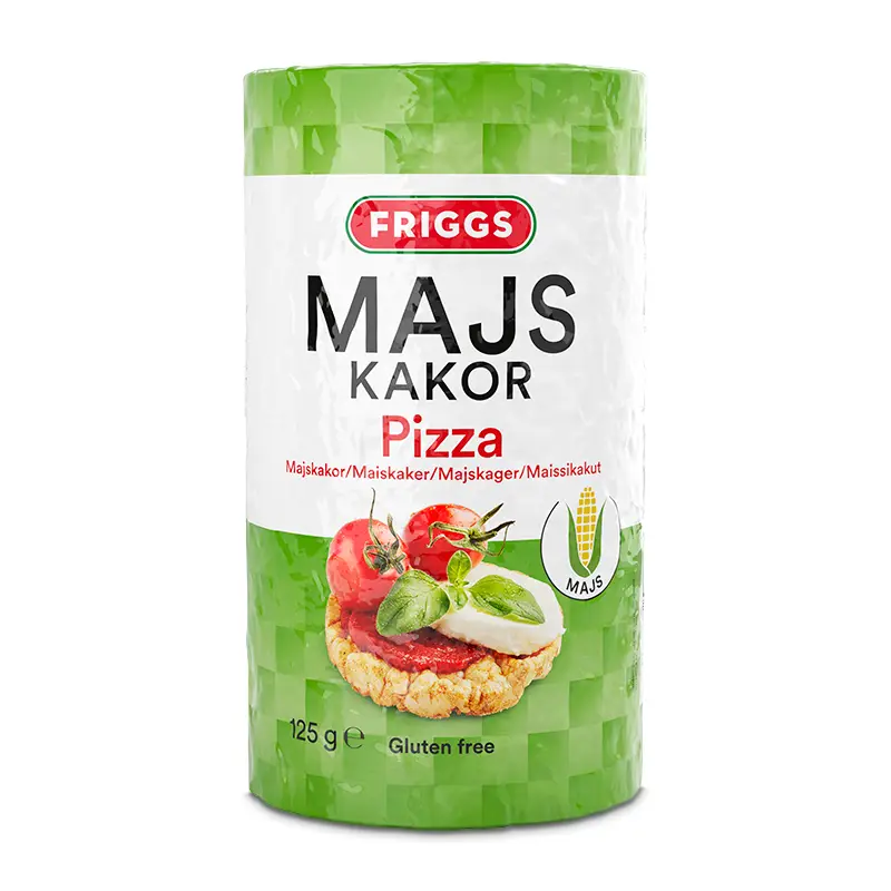 Majskaka Pizza 12 x 125 g från Friggs | #1605641 | Ris- & Majskakor