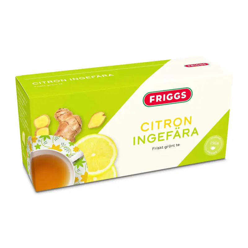 Grönt Te Citron/Ingefära 12 x 20 st från Friggs | #1602385 | Te