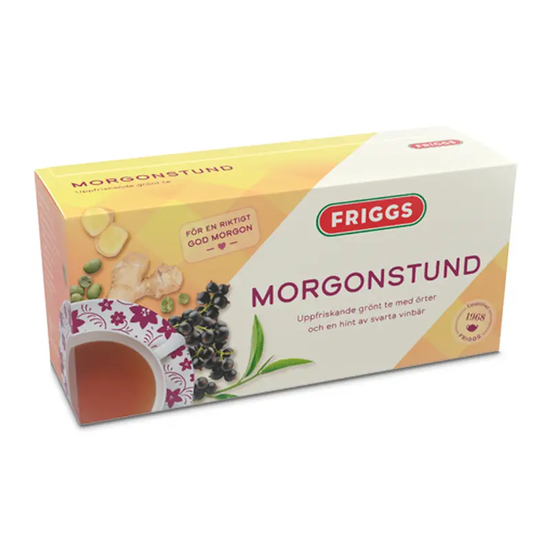 Morgonstund Grönt Te 12 x 20 st från Friggs | #1003334 | Te
