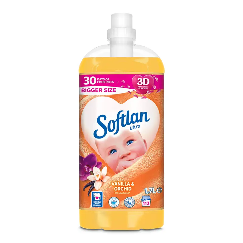 Sköljmedel Vanilla and Orchi 8 x 1.7 l från Softlan | #61037528 | Sköljmedel