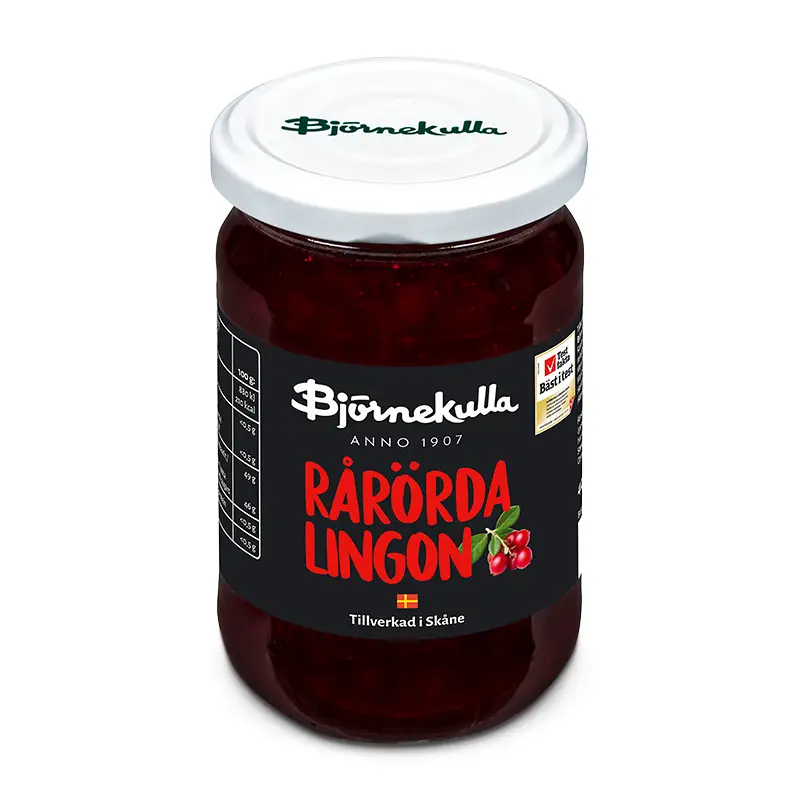 Rårörda Lingon 12 x 400 g från Björnekulla | #170029 | Sylt, Mos, Marmelad & Gelé