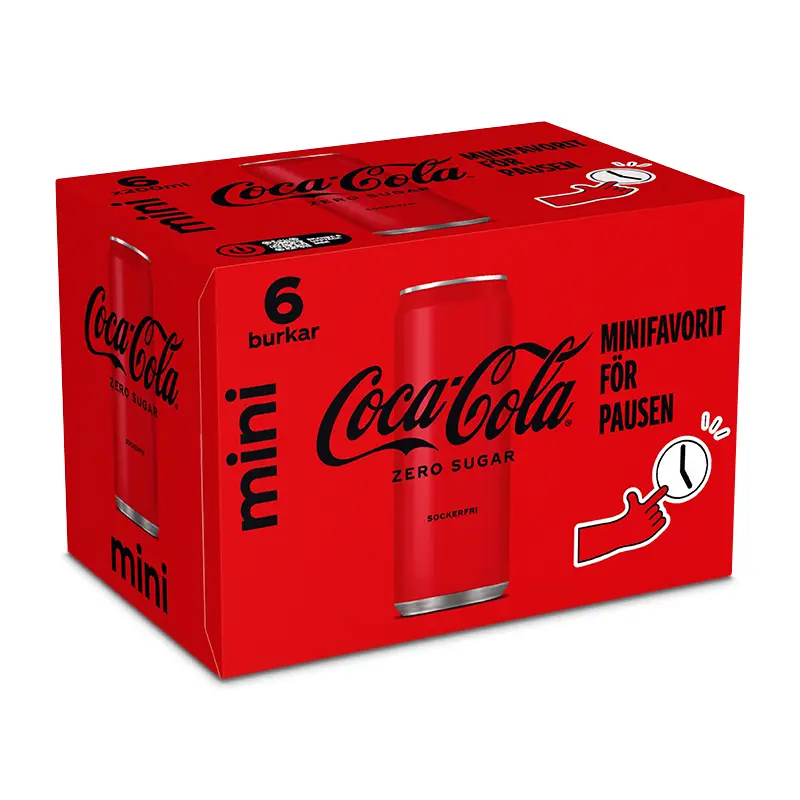 Coca-Cola Zero Mini 6-pack 4 x 6 st från Coca Cola | #644868 | Läsk & Soda