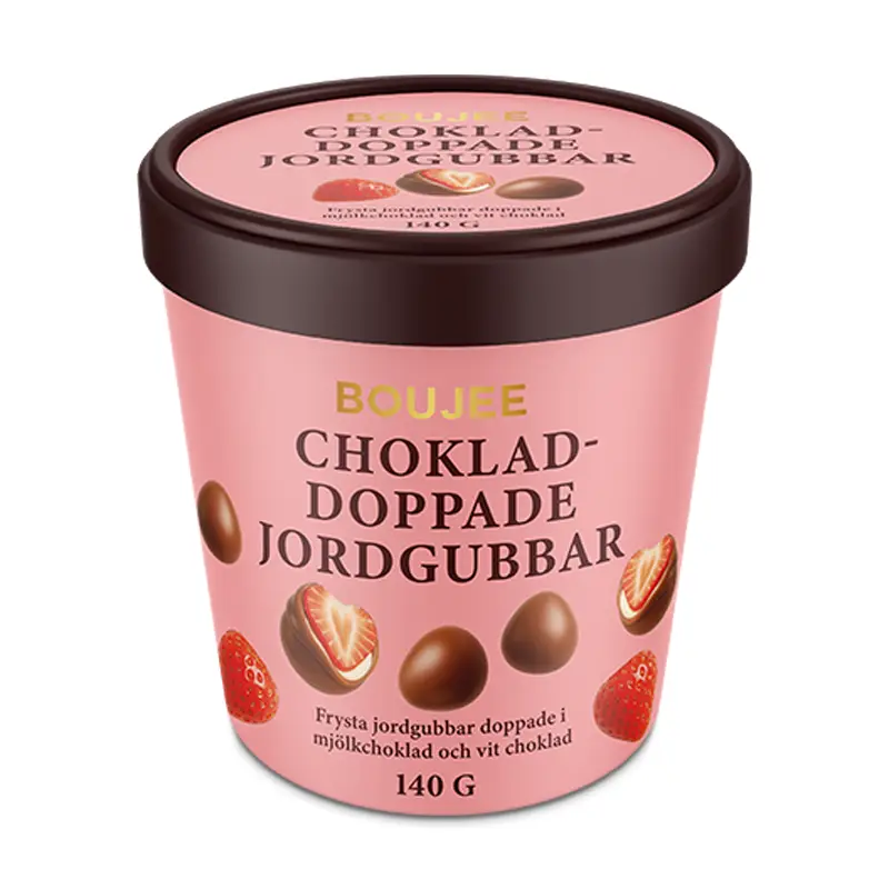 Chokladdoppade Jordgubbar 16 x 140 g från Boujee | #43032 | Bär