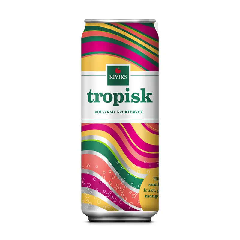 Kolsyrad Tropsikdryck 24 x 33 cl från Kiviks Musteri | #63102 | Fruktdryck