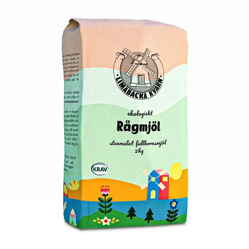 Rågmjöl 6 x 2 kg från Limabacka Kvarn | #4116 | Bakprodukter