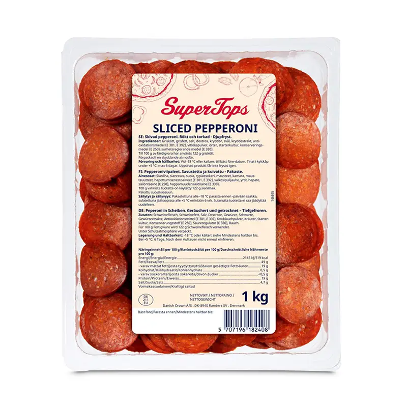 Pepperoni Skivad 1 kg från Super Tops | #70131785 | Salami