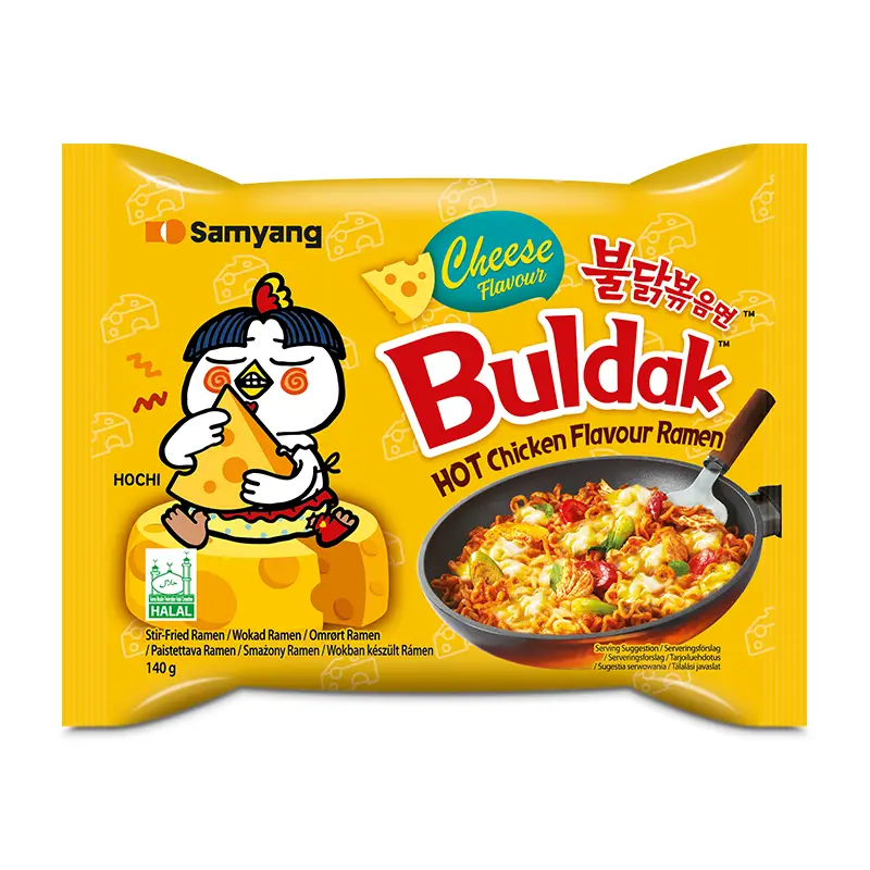 Nudlar Cheese 20 x 140 g från Buldak | #11 | Färdiglagade måltider