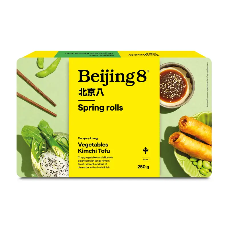 Vårrullar Grönsaker, Kimchi & Tofu 12 x 250 g från Beijing8 | #51003 | Måltids komponenter