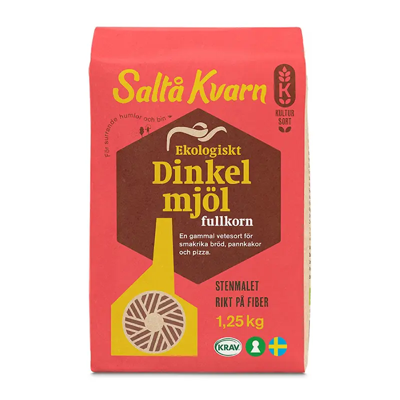Dinkelmjöl Fullkorn 10 x 1.25 kg från Saltå Kvarn | #7052 | Bakprodukter