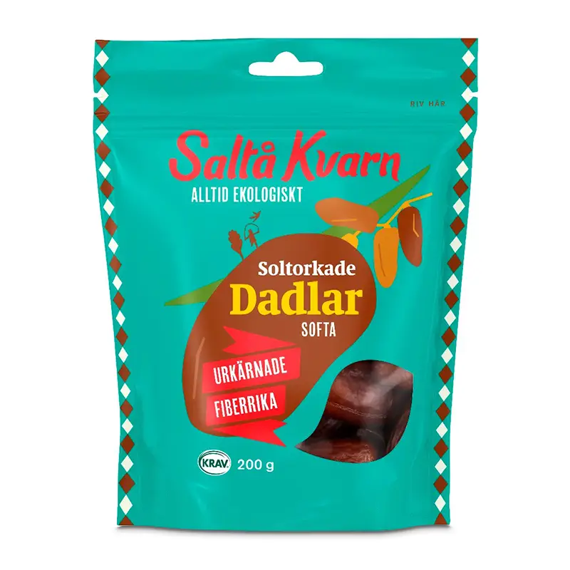 Dadlar 12 x 200 g från Saltå Kvarn | #5046 | Torkad frukt