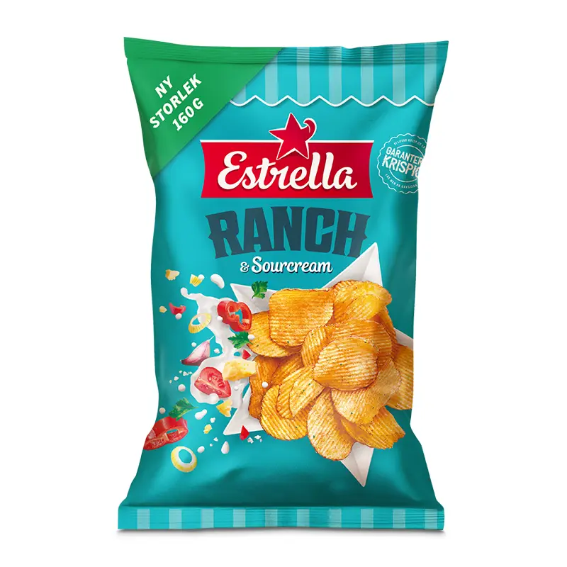 Chips Ranch & Sourcream 24 x 160 g från Estrella | #10002294 | Chips