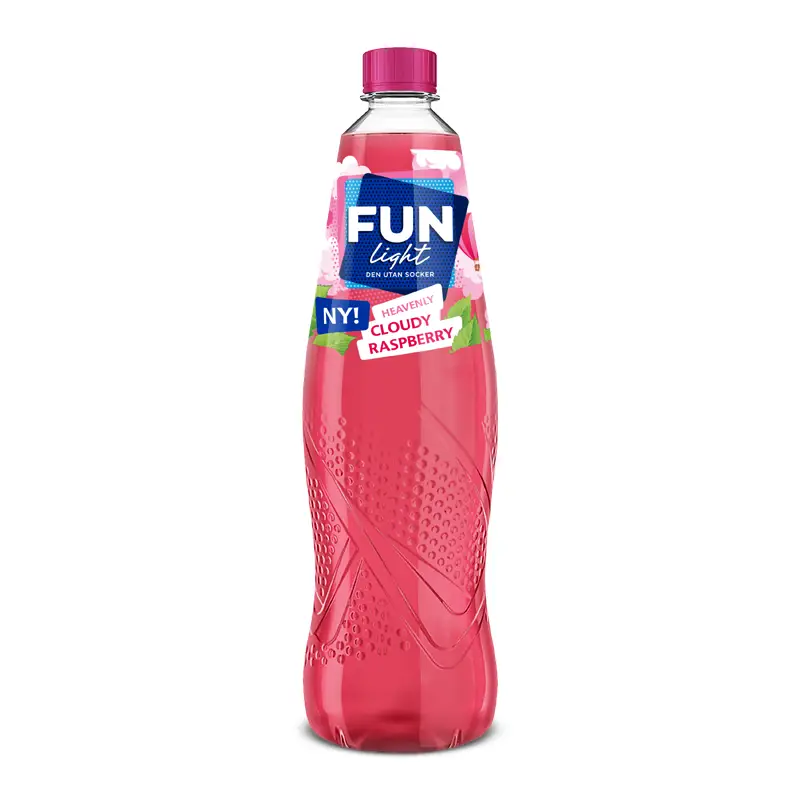 Cloudy Raspberry 12 x 1 l från Fun Light | #510006251 | Saft