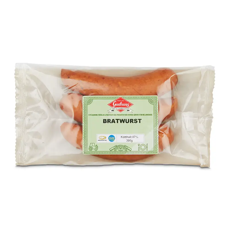 Bratwurst Tjock 12 x 300 g från Gudruns | #4173 | Korv