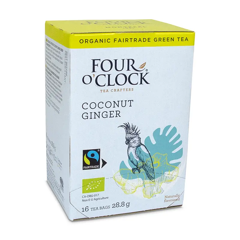 Coconut Ginger Green Tea 6 x 16 st från Four O'Clock | #42003 | Te