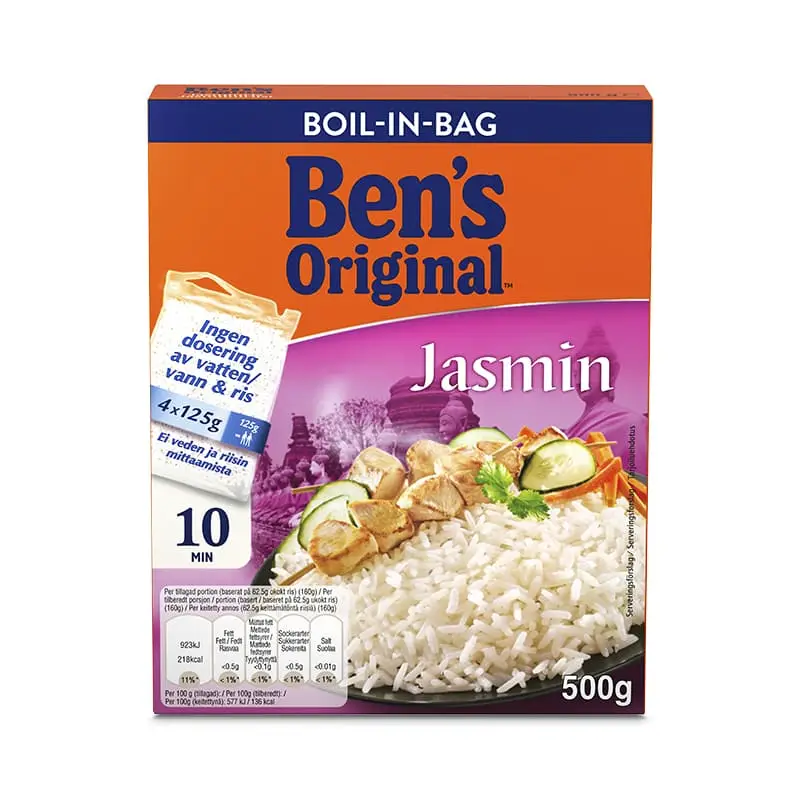 Boil-in-bag Jasmin 9 x 500 g från BEN'S ORIGINAL | #430793 | Ris & Gryn