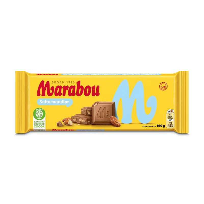 Marabou Salta Mandlar 15 x 160 g från Marabou | #4315380 | Choklad