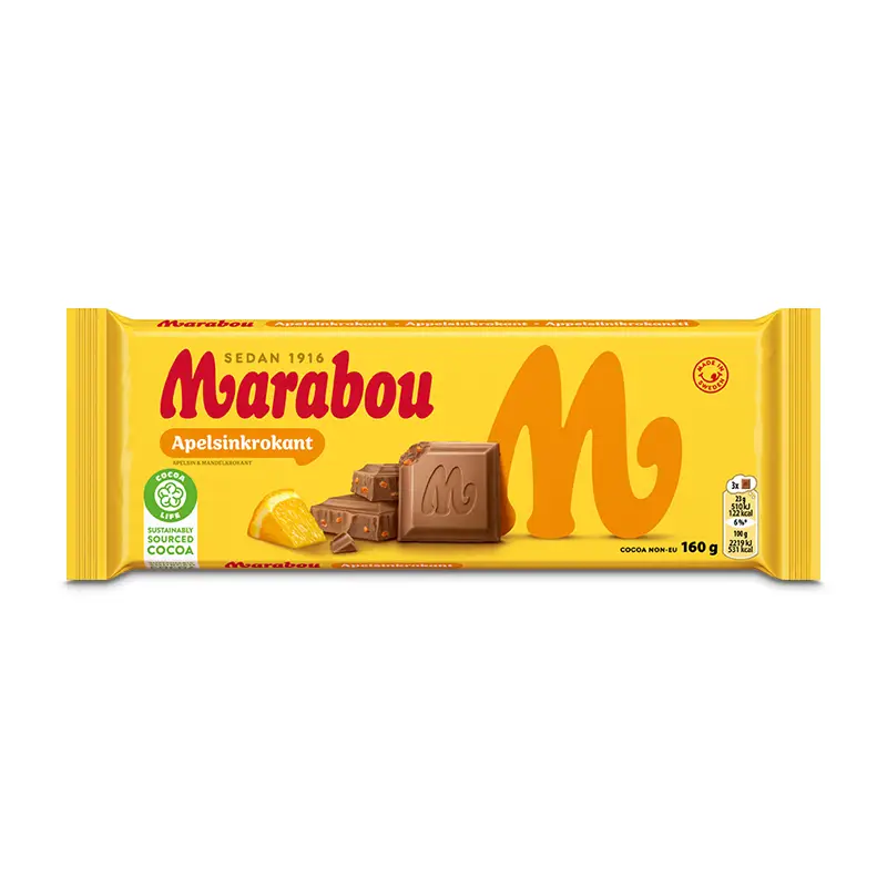 Marabou Apelsinkrokant 15 x 160 g från Marabou | #4315445 | Choklad