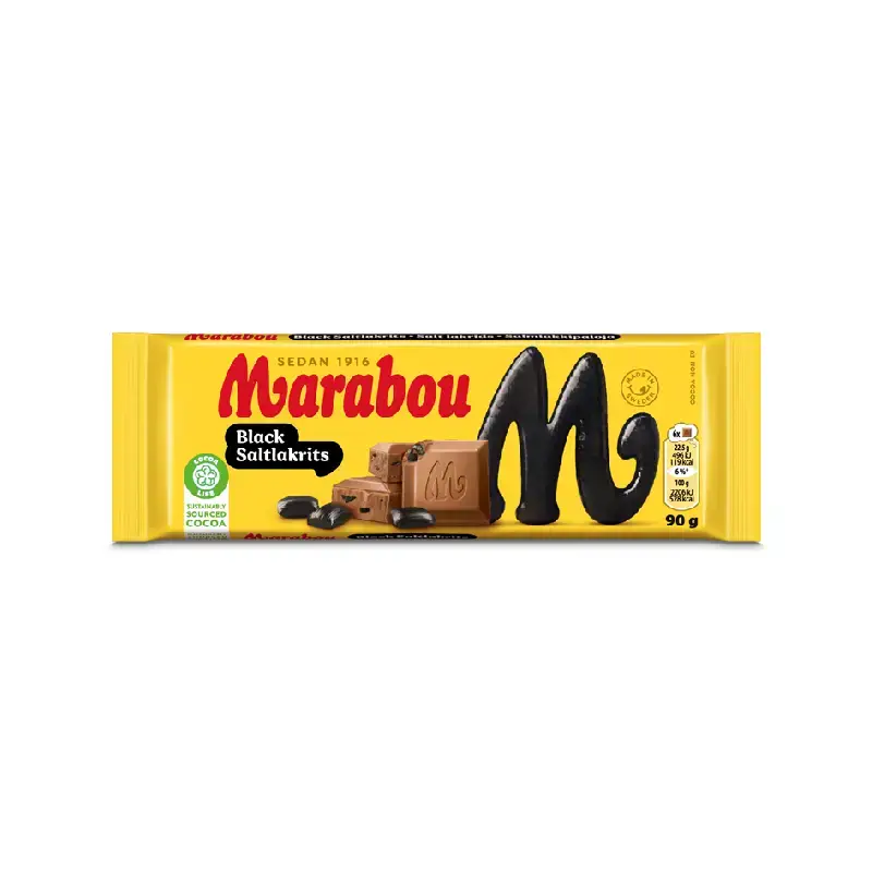 Marabou Black Saltlakrits 24 x 90 g från Marabou | #4318061 | Choklad