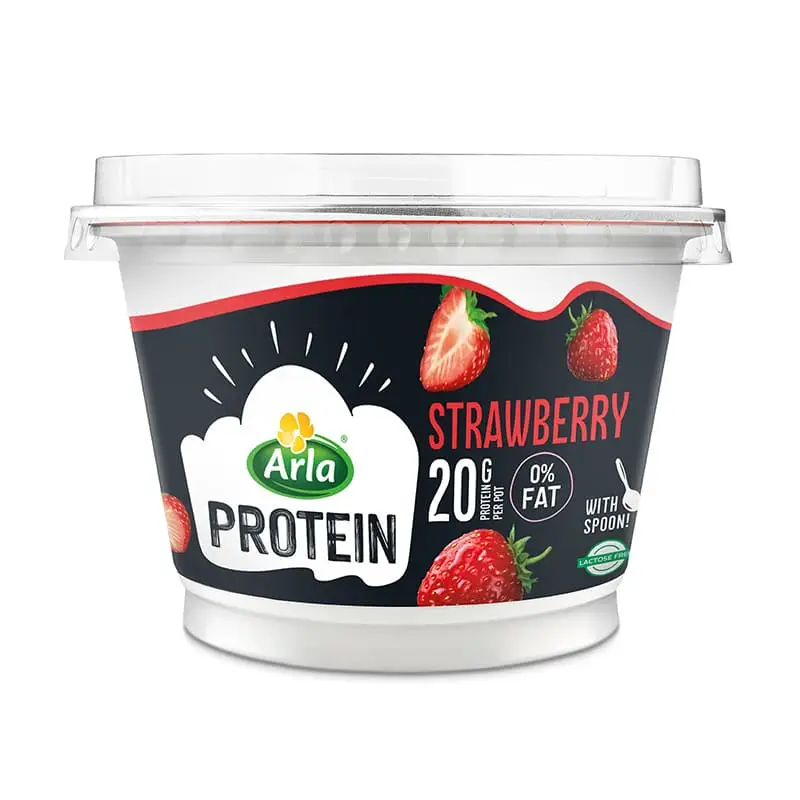Laktosfri Proteinkvarg Jordgubb 6 x 200 g från Arla | #432094 | Kvarg