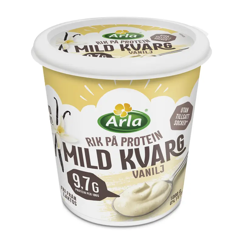 Mild Kvarg Vanilj 0,2% 6 x 1 kg från Arla | #433207 | Kvarg