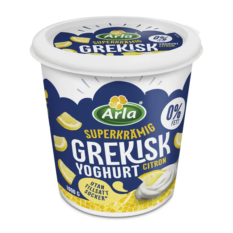 Grekisk Yoghurt Citron 0,2% 6 x 1 kg från Arla | #433216 | Yoghurt