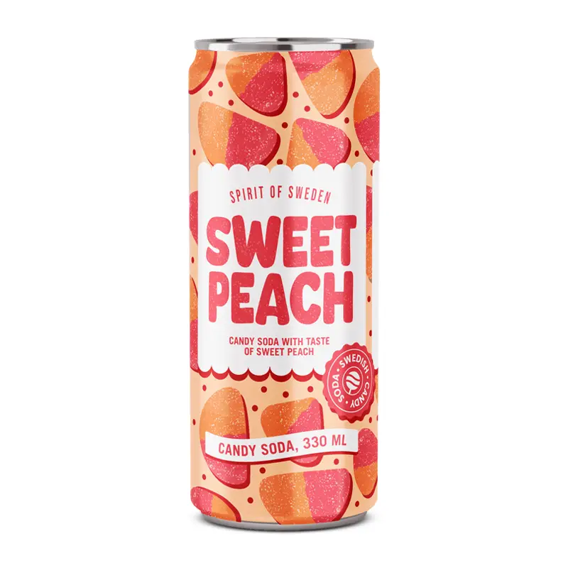 Sweat Peach Godisläsk 24 x 33 cl från Spirit of Sweden | #4492 | Läsk & Soda