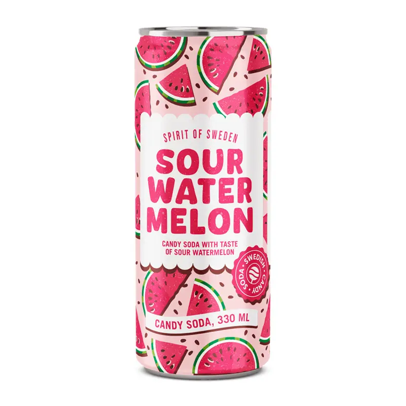 Sour Watermelon Godisläsk 24 x 33 cl från Spirit of Sweden | #4493 | Läsk & Soda