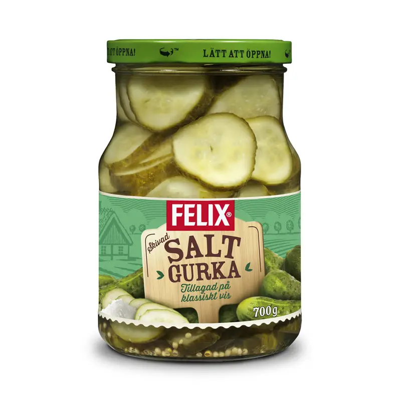 Saltgurka Skivad 12 x 500 g från Felix | #454005072 | Grönsakskonserv
