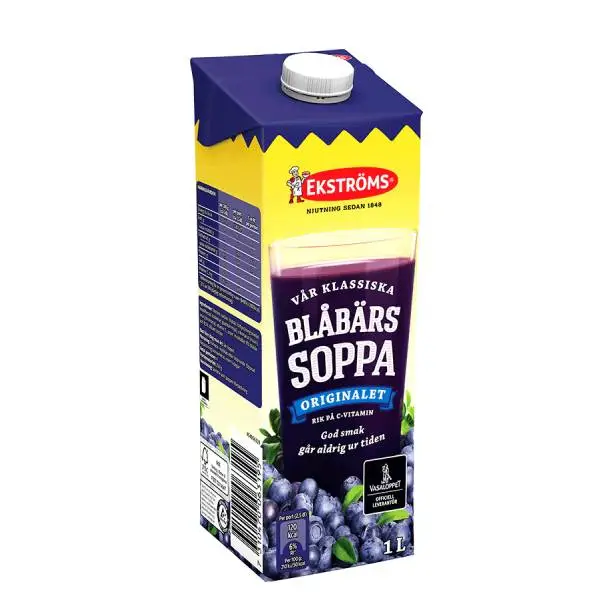 Blåbärssoppa Original 8 x 1 l från Ekströms | #454006319 | Soppa & Kräm
