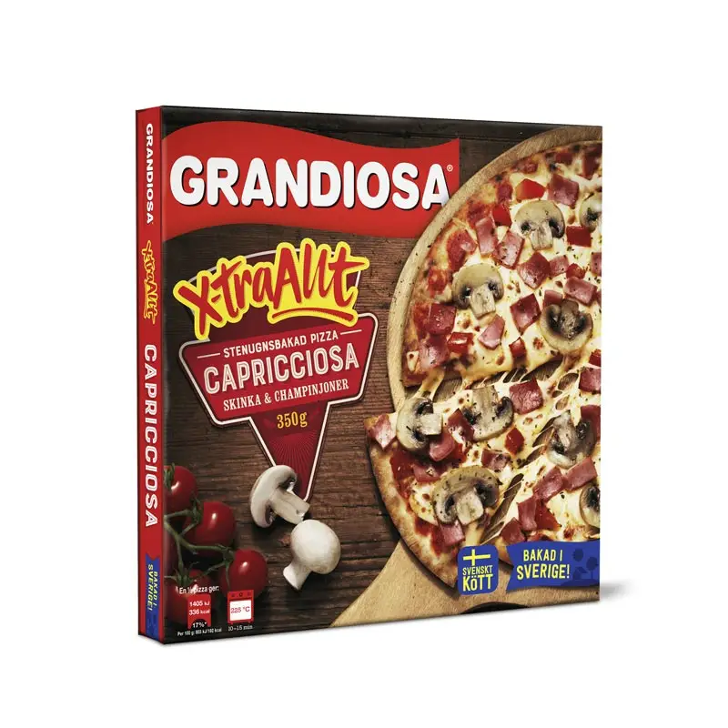 Pizza X-Tra Allt Capricciosa 12 x 350 g från Grandiosa | #454007167 | Pizza