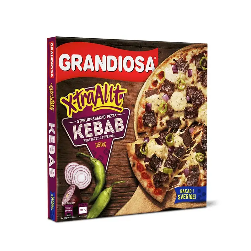 Pizza X-Tra Allt Kebab 12 x 350 g från Grandiosa | #454007184 | Pizza