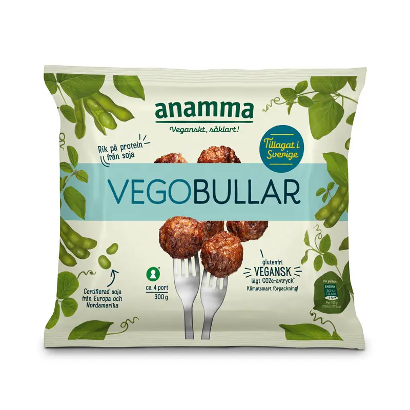 Vegobullar 8 x 300 g från Anamma | #454012003 | Köttbullar