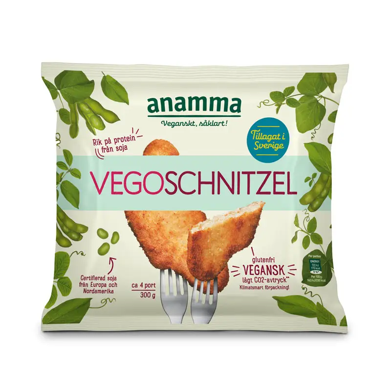 Vegoschnitzel 8 x 300 g från Anamma | #454012018 | Schnitzel