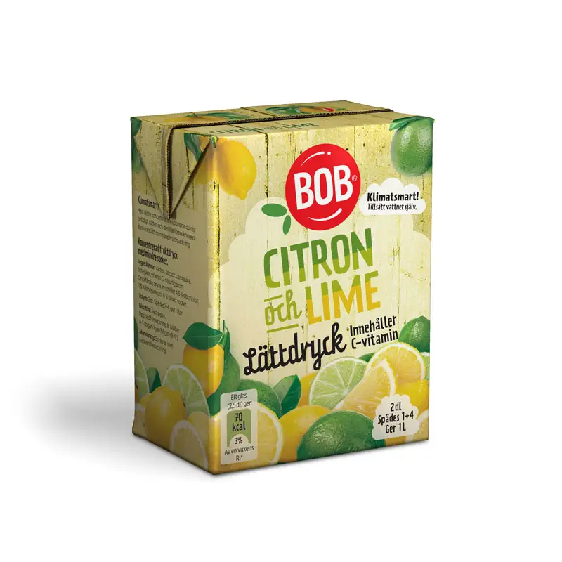 Lättdryck Citron & Lime 27 x 2 dl från BOB | #454016553 | Saft